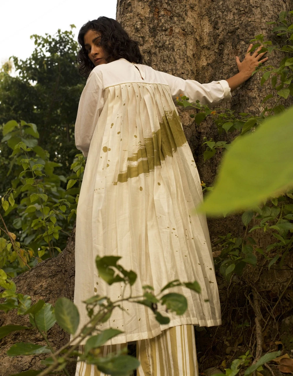 Ivory Back Pleat Dress Co-ord Set 7 Ivory Back Pleat Dress Co-ord Set - Image 6