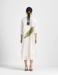 Ivory Back Pleat Dress Co-ord Set 14 Ivory Back Pleat Dress Co-ord Set -Ethereal Styles pf23set01b