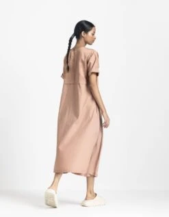 Champagne Yoke Gather Dress Co-ord Set -Ethereal Styles pf23set15b