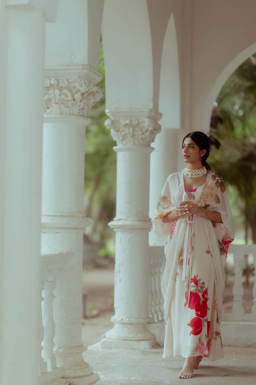 Off White Anar Print Maxi Dress 3 Off White Anar Print Maxi Dress