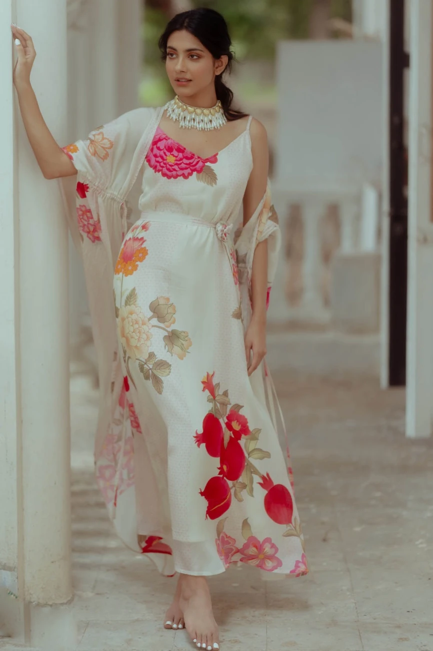 Off White Anar Print Maxi Dress 5 Off White Anar Print Maxi Dress - Image 3