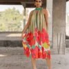 Colour Burst Stripe Dress -Ethereal Styles pkart0201