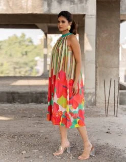 Colour Burst Stripe Dress -Ethereal Styles pkart0202