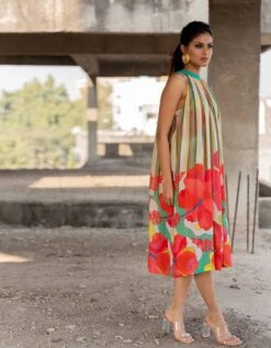 Colour Burst Stripe Dress -Ethereal Styles pkart0203