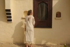 Ivory Silk Chanderi Dress -Ethereal Styles ppss181814 b