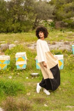 Multicolor Blocked Dress -Ethereal Styles psss22112