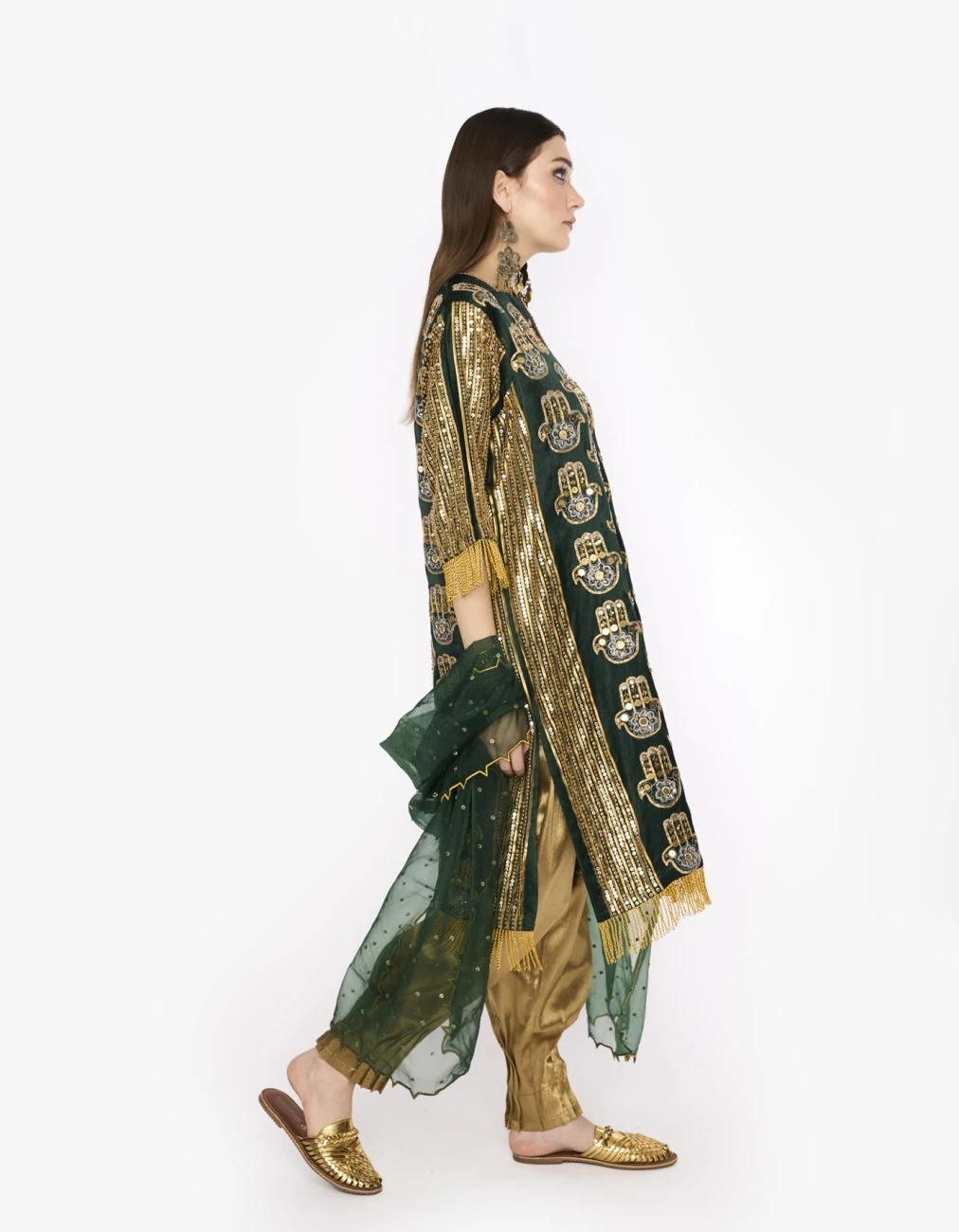 The New Banjara Hamsa Dress With Pleated Hem Pants 4 The New Banjara Hamsa Dress With Pleated Hem Pants - Image 2