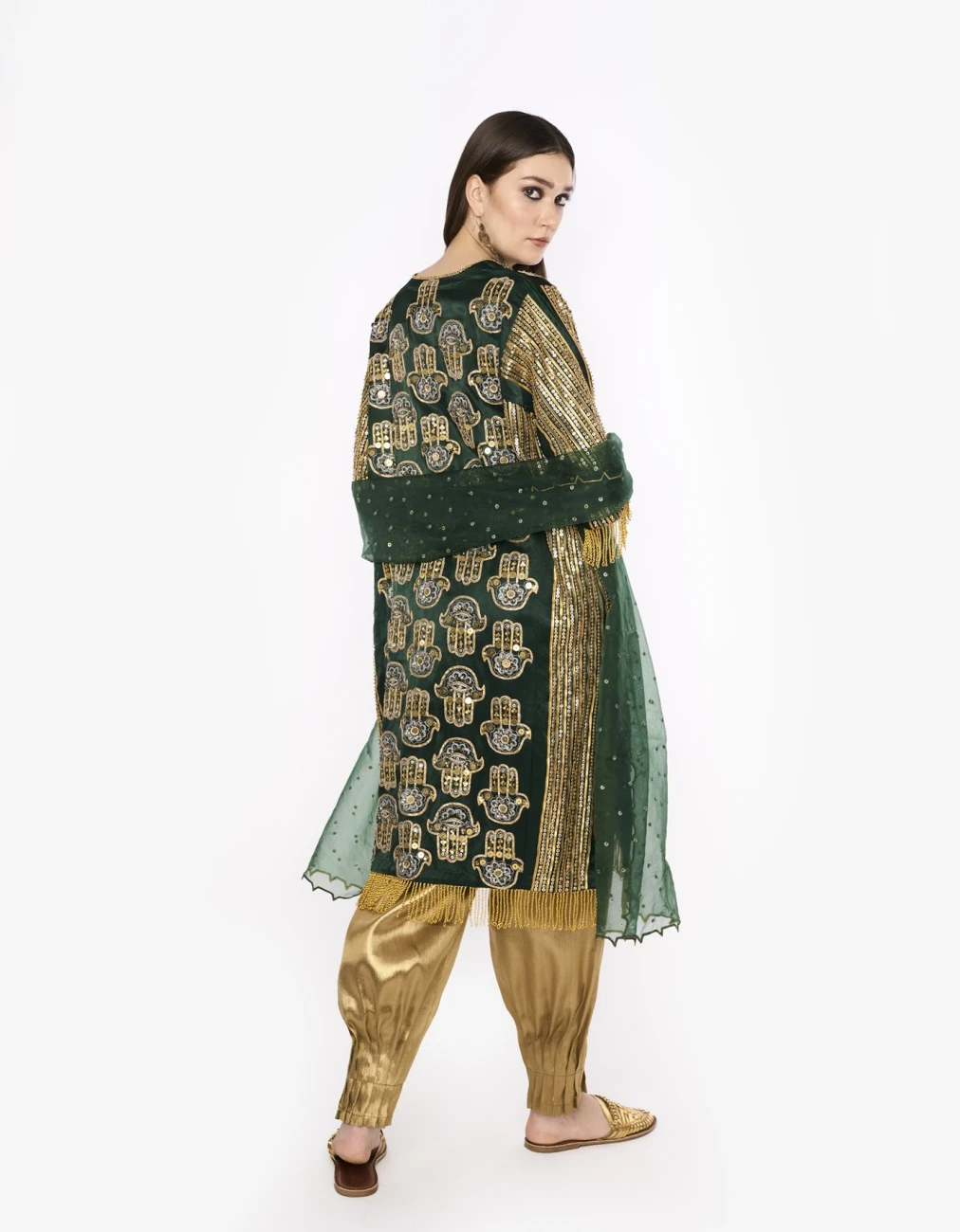 The New Banjara Hamsa Dress With Pleated Hem Pants 6 The New Banjara Hamsa Dress With Pleated Hem Pants - Image 4