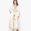 Off White Hamsa & Palm Long Column Dress -Ethereal Styles rarahl23381