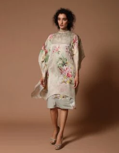 Mint Green Digital Print Dress With Kaftan -Ethereal Styles rbd1007wl122