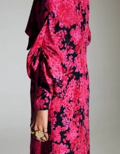 J103 Pink And Black 'Laura' Bow Dress -Ethereal Styles rkcu23383