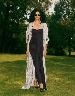 Black And White Audrey Dress With Eve Jacket