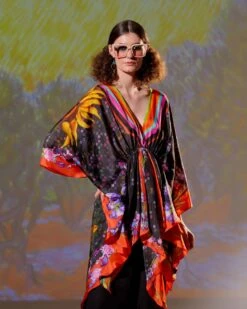 Black With Red Loving Vincent Van Gogh Inayat  Dress -Ethereal Styles rr228934