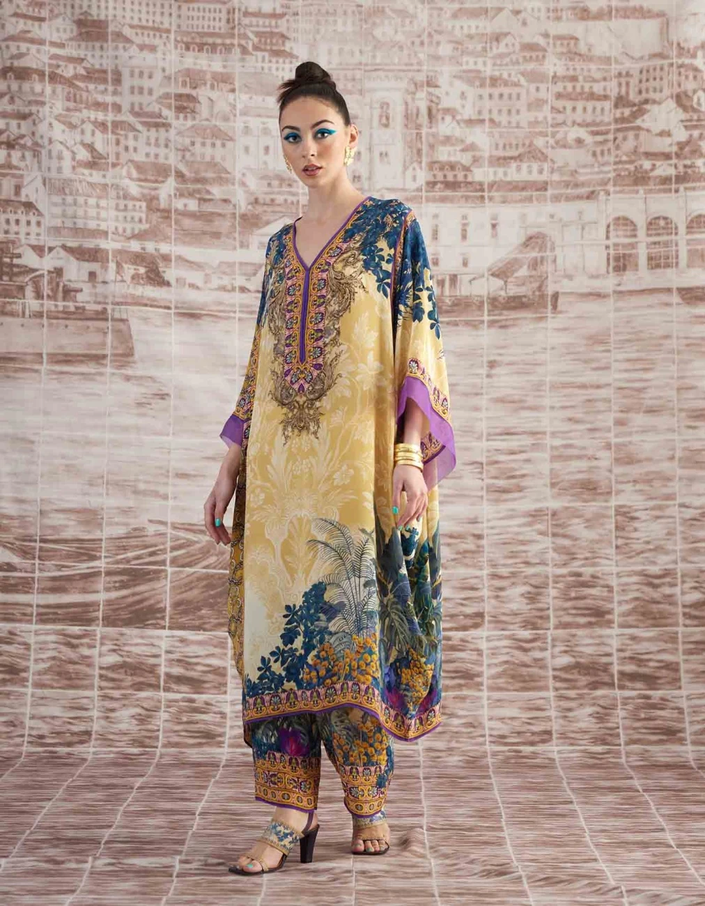 Mustard Vagator Olivia Kaftaan Dress 3 Mustard Vagator Olivia Kaftaan Dress