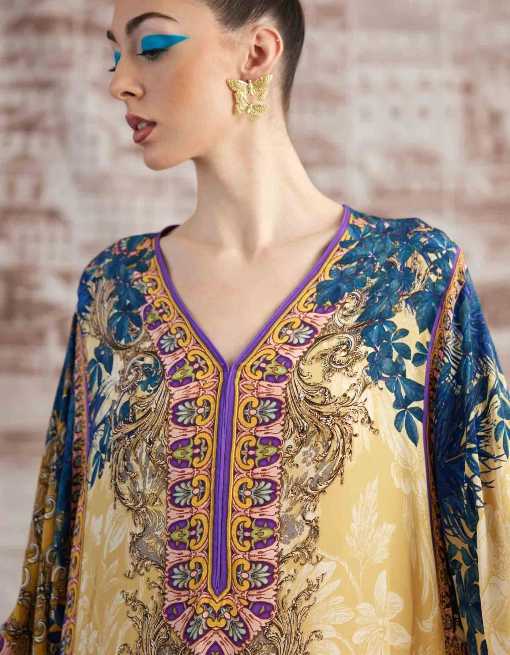 Mustard Vagator Olivia Kaftaan Dress 7 Mustard Vagator Olivia Kaftaan Dress - Image 5