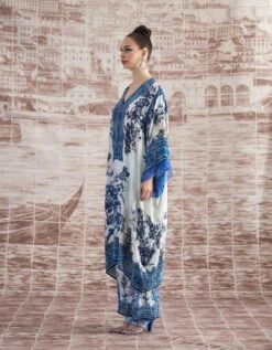 Blue And White Portugal Olivia Kaftaan Dress 11 Blue And White Portugal Olivia Kaftaan Dress -Ethereal Styles rr264503