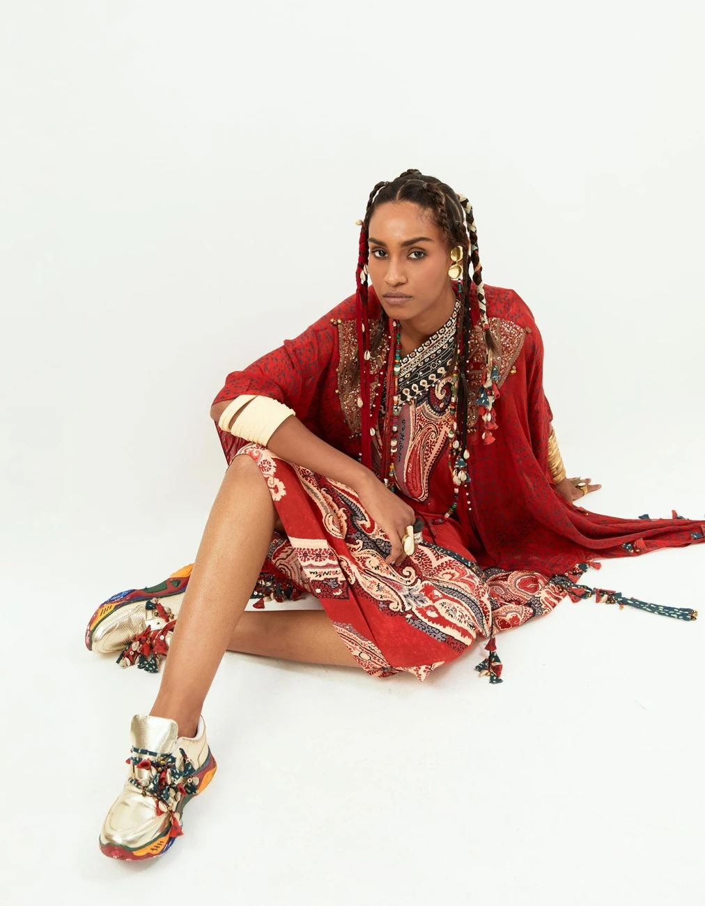 Sindoor Rasa One Shoulder Dress And Jacket 4 Sindoor Rasa One Shoulder Dress And Jacket - Image 2