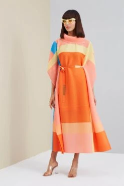 Orange Trecia Kaftan Dress