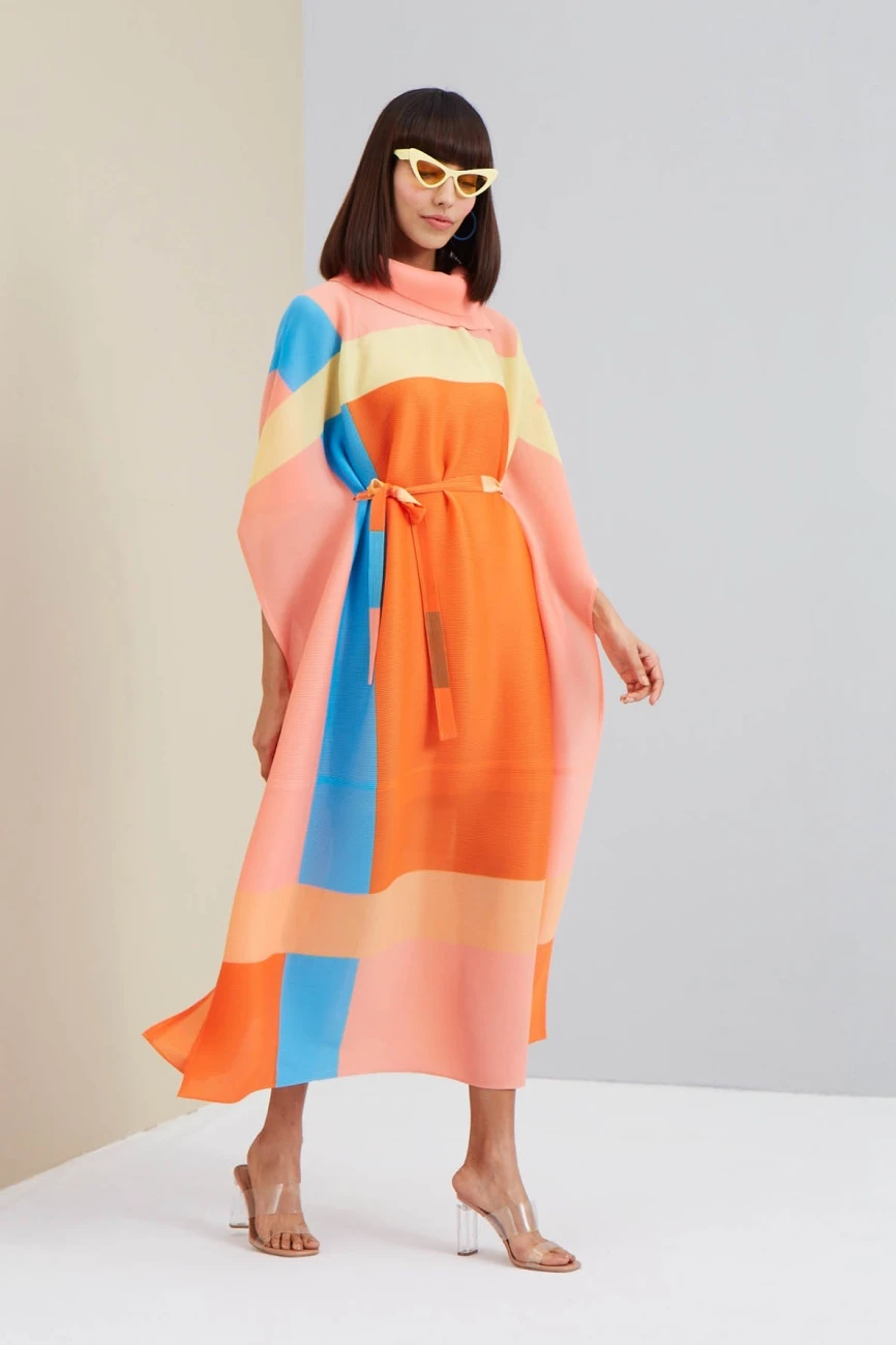 Orange Trecia Kaftan Dress 4 Orange Trecia Kaftan Dress - Image 2