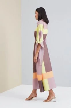 Taupe Trecia Kaftan Dress -Ethereal Styles sage499 4