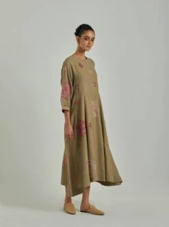 Beige Autumn Love Wool Dress -Ethereal Styles saivr006ahwoolpl3