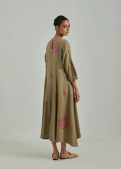 Beige Autumn Love Wool Dress -Ethereal Styles saivr006ahwoolplb