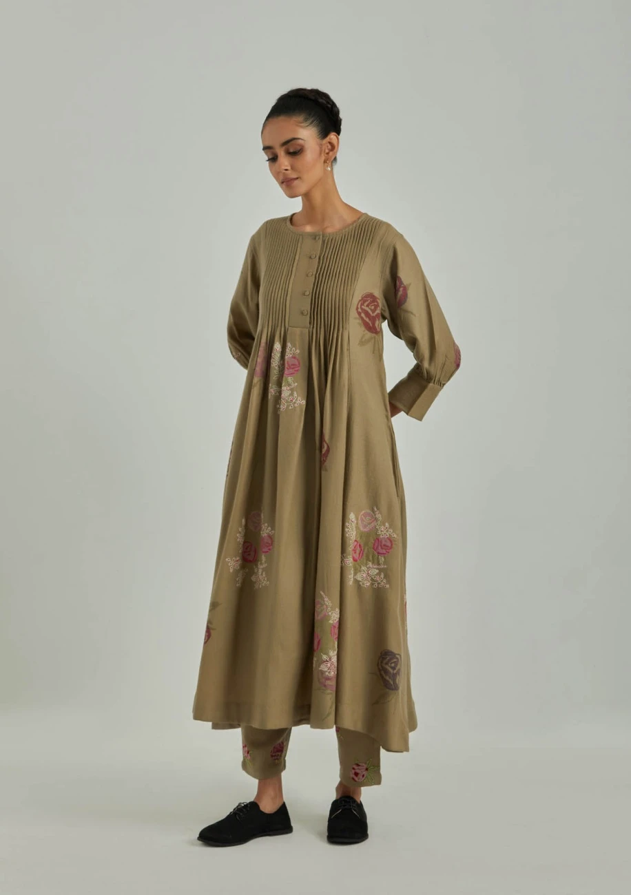 Beige Welington Wool Dress 4 Beige Welington Wool Dress - Image 2