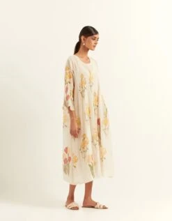 Blanche Yellow Garden Dress -Ethereal Styles saivr009luxgdnyl3