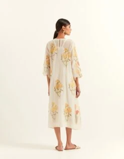 Blanche Yellow Garden Dress -Ethereal Styles saivr009luxgdnylb