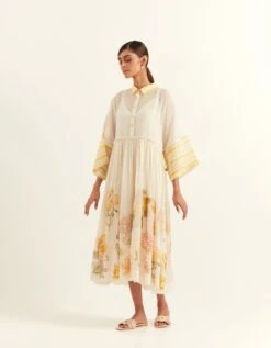 Jeanne Yellow Fleur Lane Dress -Ethereal Styles saivr016luxgdnyl2