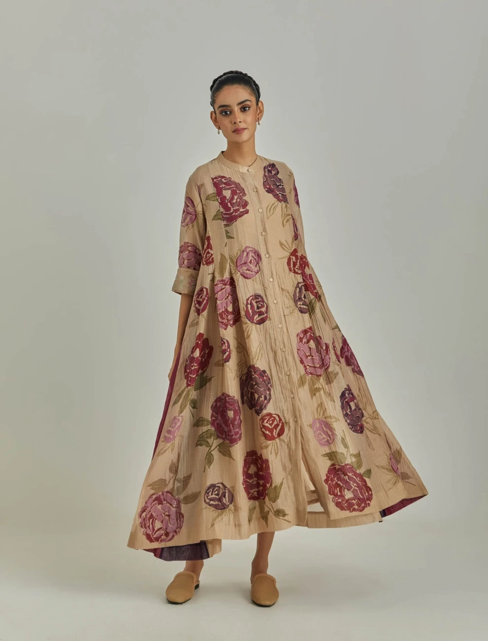 Beige Grace Panelled Dress 3 Beige Grace Panelled Dress