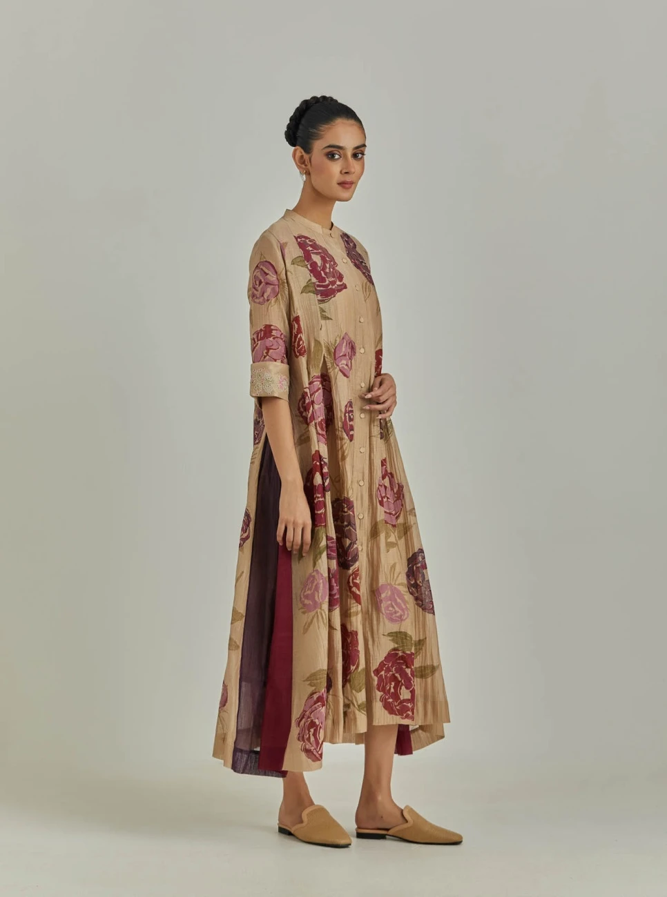 Beige Grace Panelled Dress 4 Beige Grace Panelled Dress - Image 2