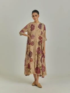 Beige Grace Panelled Dress 9 Beige Grace Panelled Dress -Ethereal Styles saivr036aubhsebg3