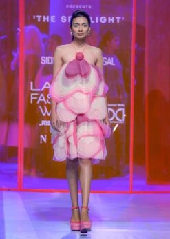 Pink Multi Layered Short Dress