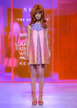 Pink A Line Short Dress -Ethereal Styles sbsh0083