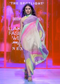 Wave Embellished One Shounder Dress -Ethereal Styles sbsh0202