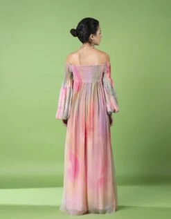 Drizzly Floral Off Shoulder Dress -Ethereal Styles sbtsl036b
