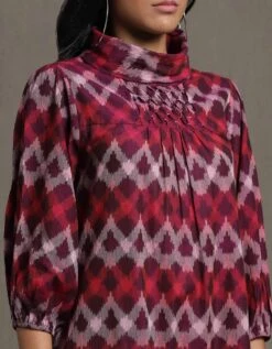 Purple Pleated High Neck Midi Dress With Ruffled Hem 10 Purple Pleated High Neck Midi Dress With Ruffled Hem -Ethereal Styles sdrcik01n32177202purple4