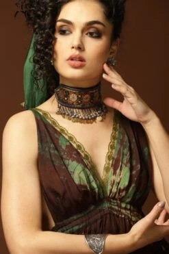 Senora Brown/olive Dress -Ethereal Styles senora0010 4