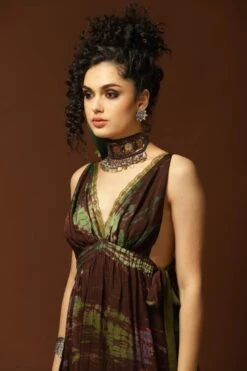 Senora Brown/olive Dress -Ethereal Styles senora0010 5