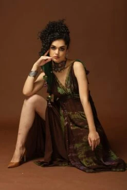 Senora Brown/olive Dress -Ethereal Styles senora0010 6