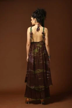 Senora Brown/olive Dress -Ethereal Styles senora0010 b