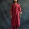 Daliha Pink Handwoven Chanderi Noah Dress -Ethereal Styles sk21421