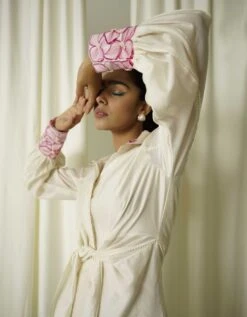 Ivory Tie - Up Midi Dress -Ethereal Styles sk5304