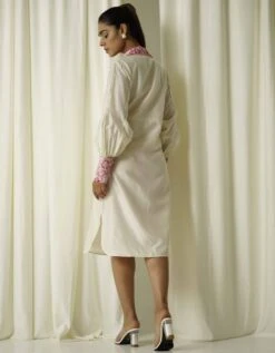 Ivory Tie - Up Midi Dress -Ethereal Styles sk530b