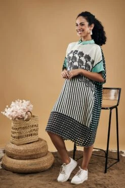 Palm Bay Printed Kimono Dress -Ethereal Styles sp37782