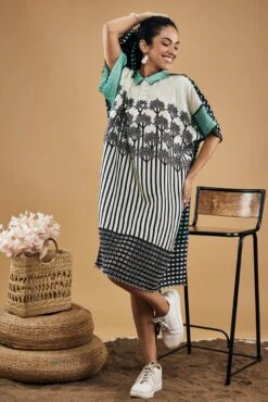 Palm Bay Printed Kimono Dress -Ethereal Styles sp37783