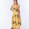 Yellow Dahlia Halter Dress -Ethereal Styles srt0251
