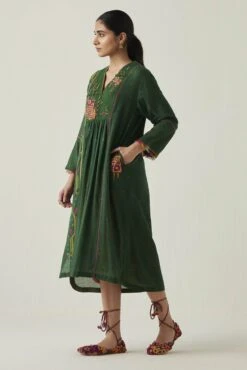 Green Gulzaar Dress -Ethereal Styles ss2302c2