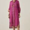 Pink Gulzaar Shirt Dress -Ethereal Styles ss2304a1